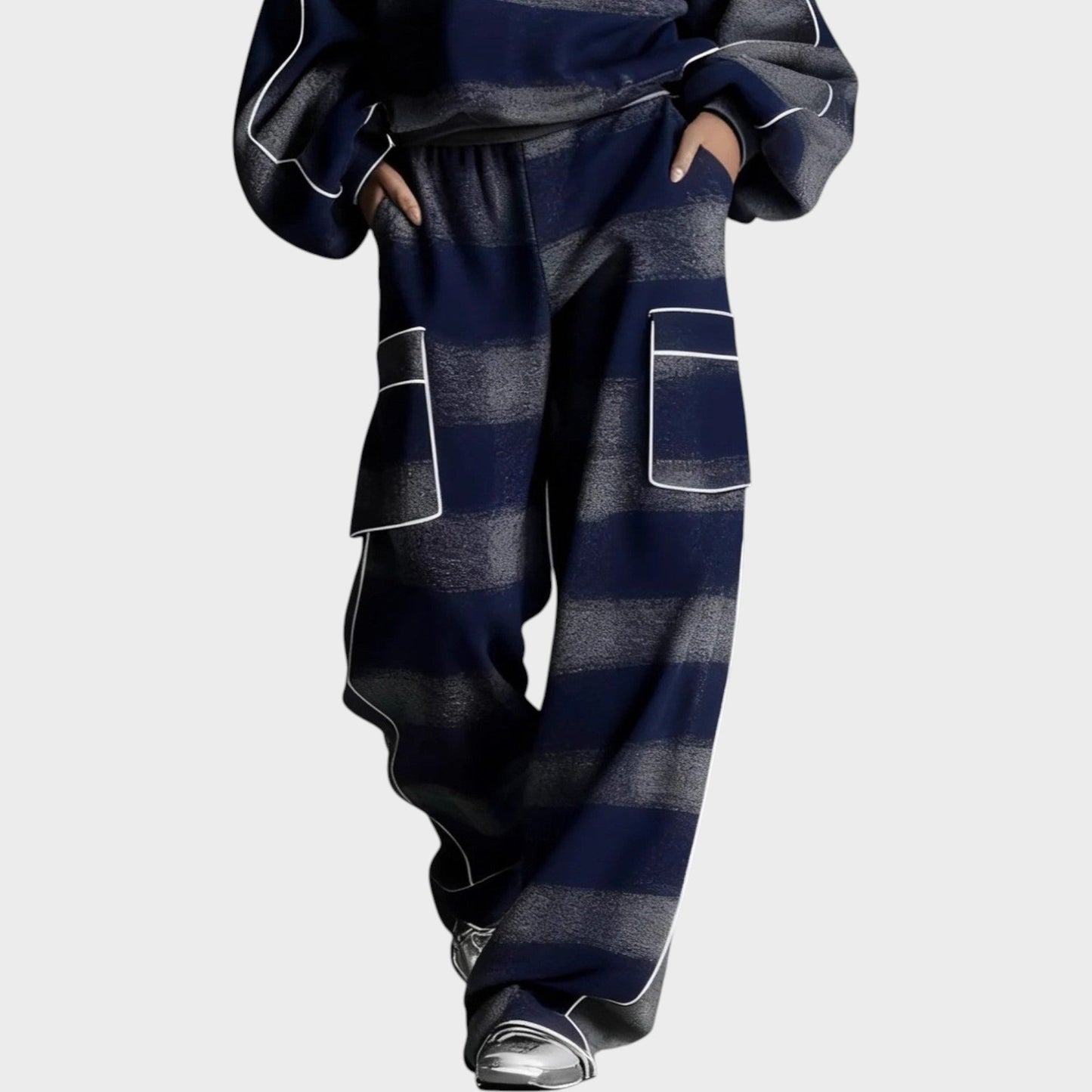 Orlena™ Conjunto de punto moderno con pantalón y suéter femenino