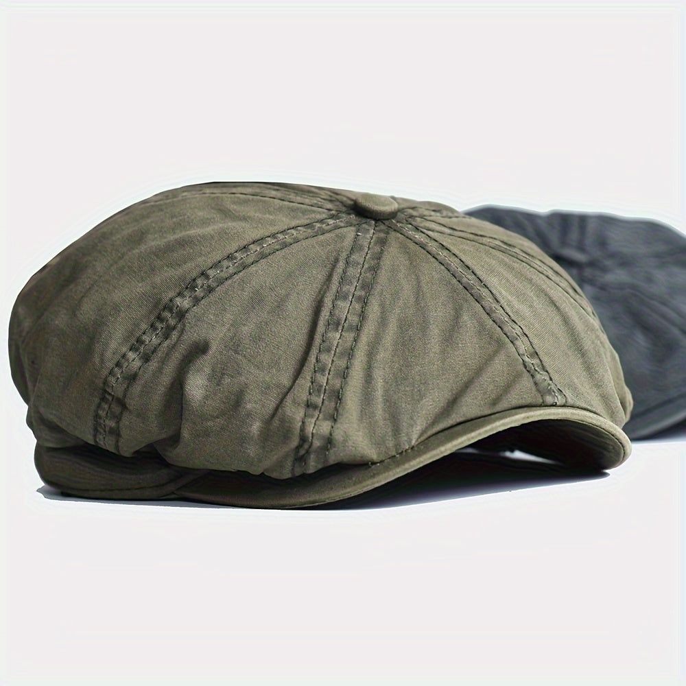 Kavento™ Gorra Octagonal Vintage de Algodón con Visera Clásica