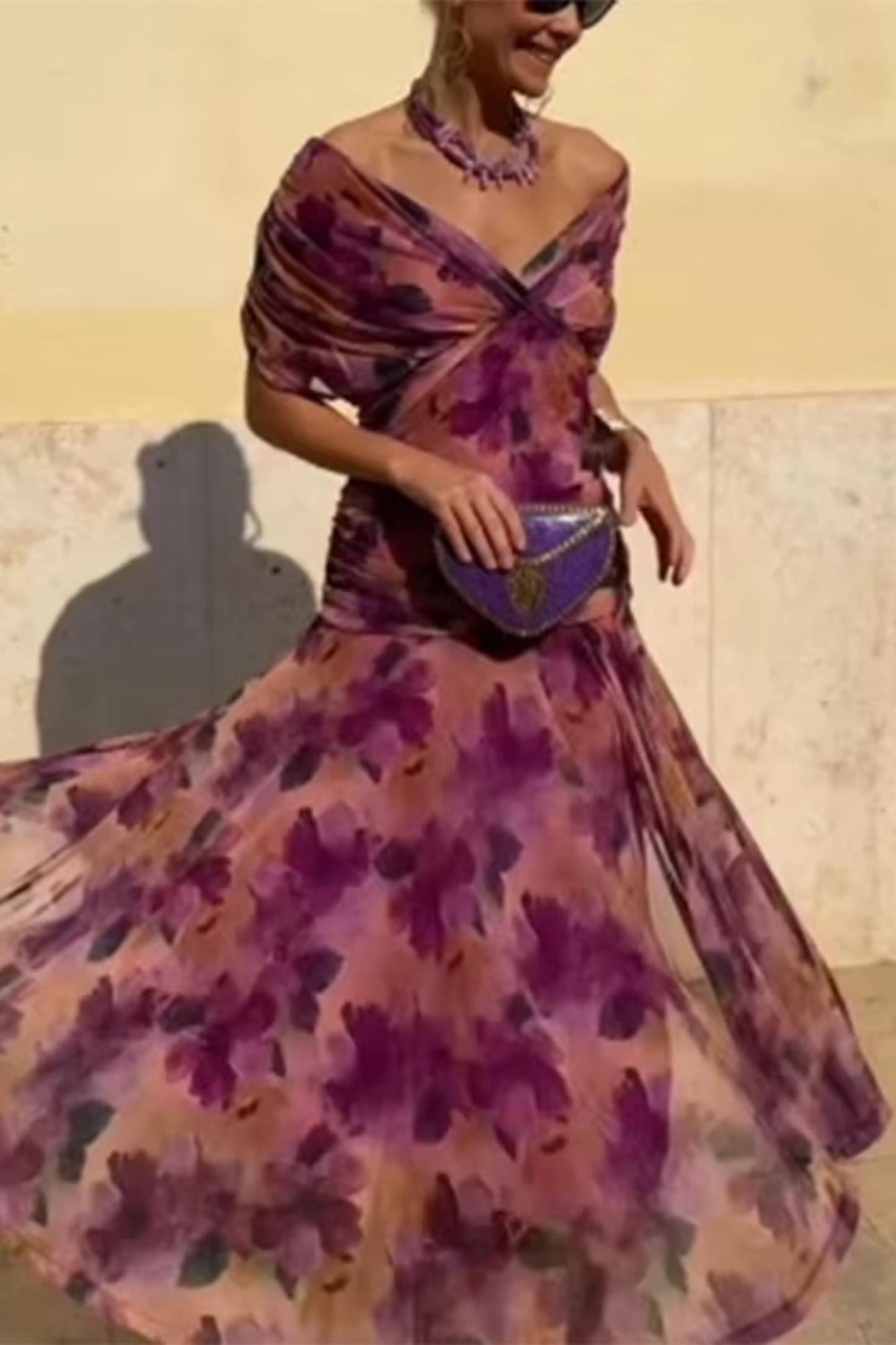 Novarente™ Vestido Maxi Elegante con Escote en V para Ocasiones Especiales