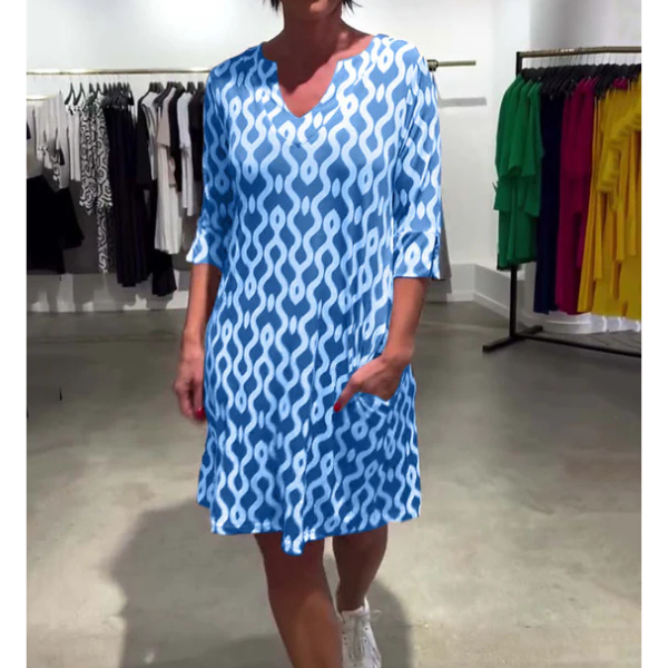 Brisa™ Vestido midi Marga con cuello exclusivo