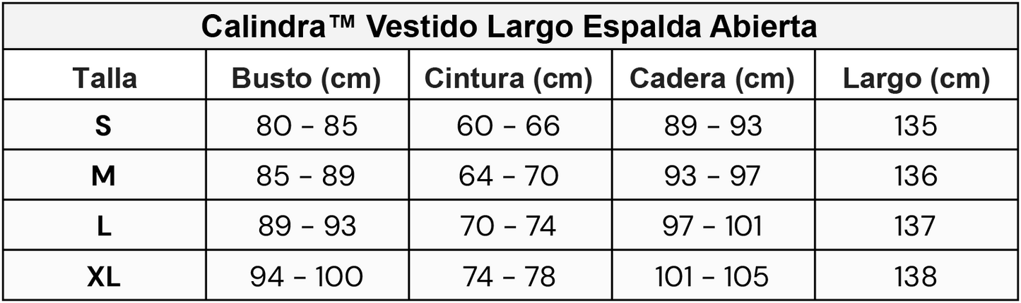 Calindra™ Vestido Largo Espalda Abierta