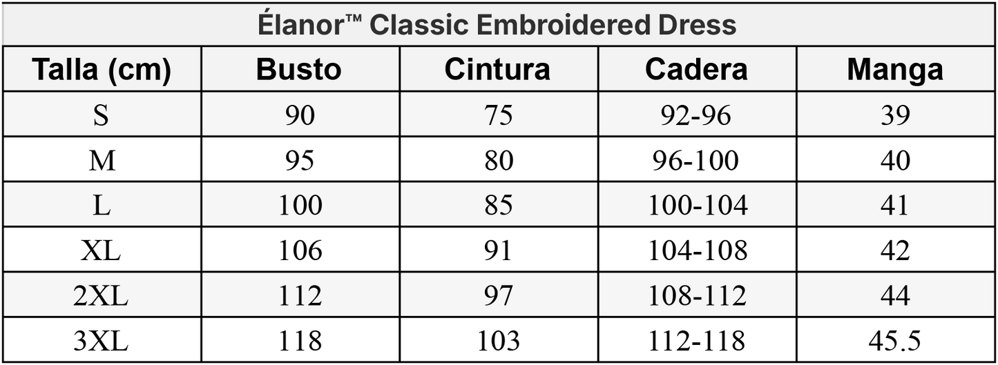 Élanor™ Vestido Bordado Clásico