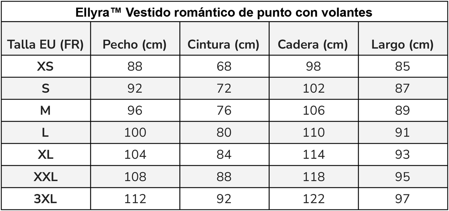 Ellyra™ Vestido romántico de punto con volantes