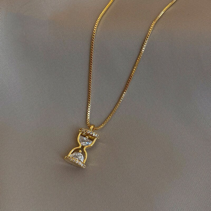 Gavielle™ Collar de Reloj de Arena de Oro de 14K