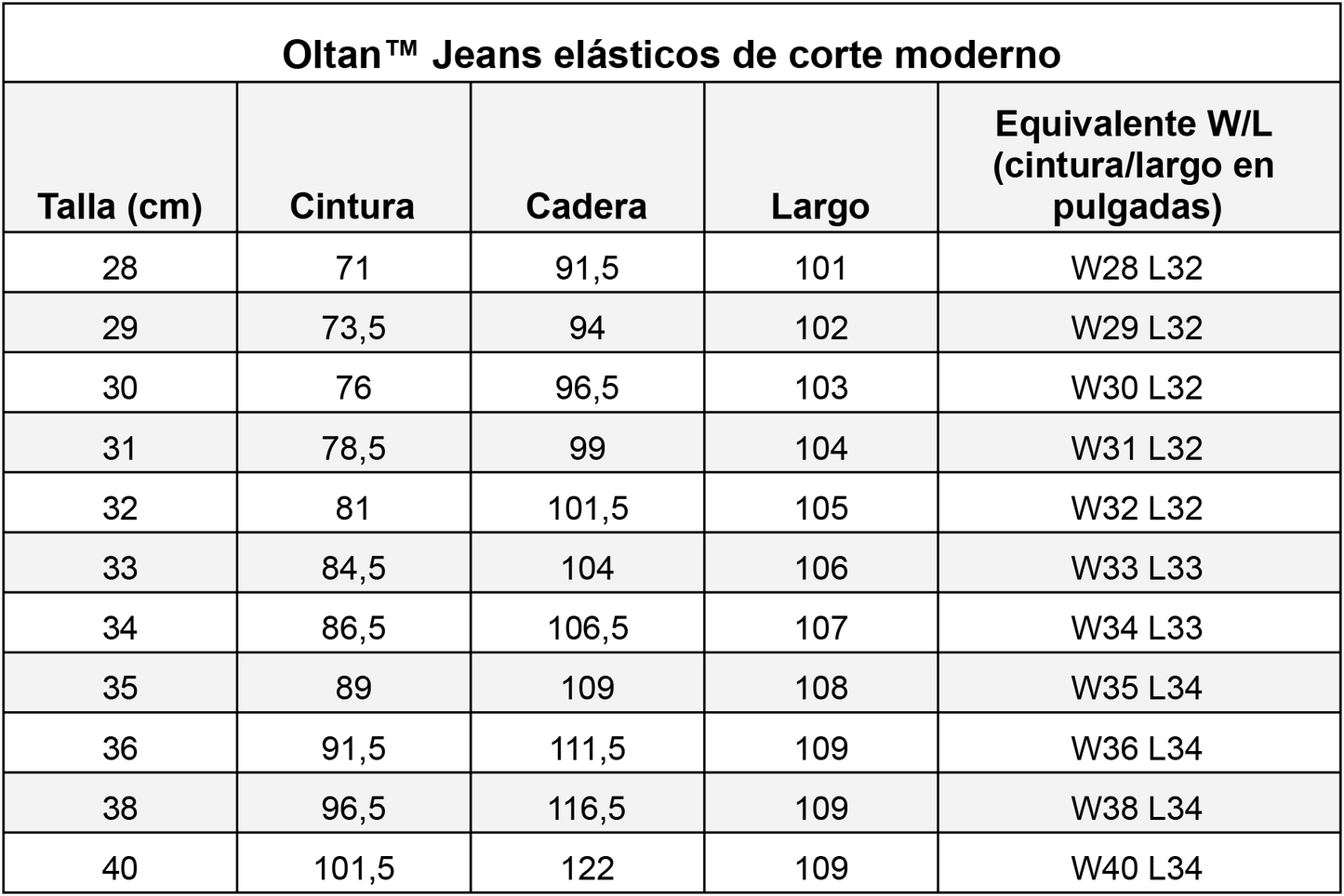 Oltan™ Jeans elásticos de corte moderno