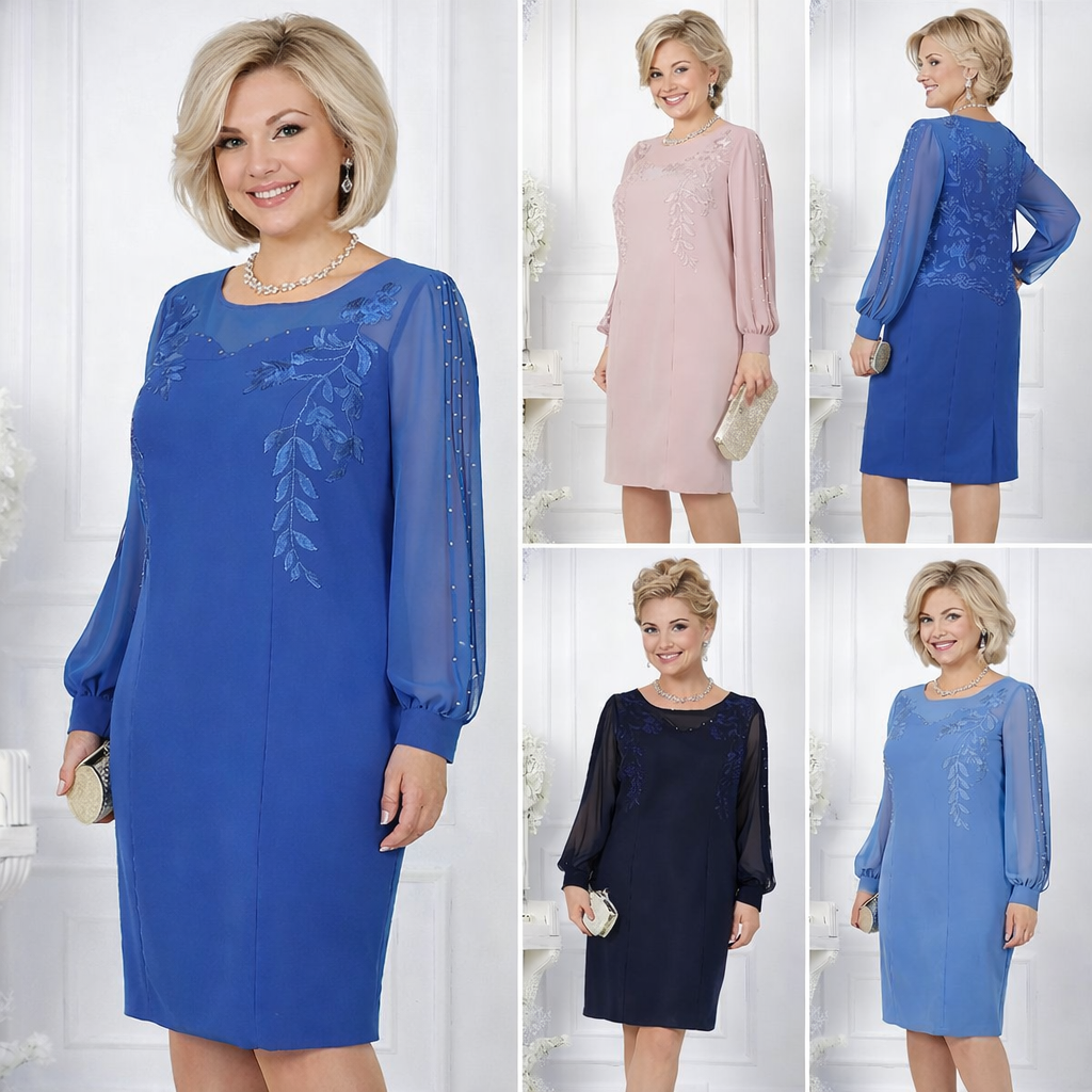 Senara™ Vestido Escote Suave con Bordado