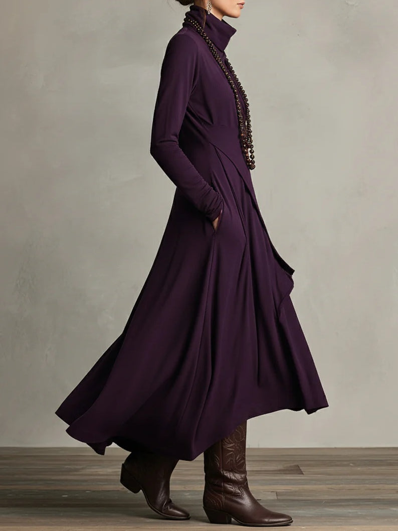 Quellora™ Vestido Maxi Capa Cruzada