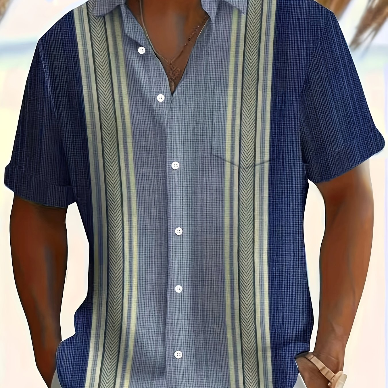 Axton | Camisa de Rayas para Hombre con Estilo Casual y Frescura Veraniega