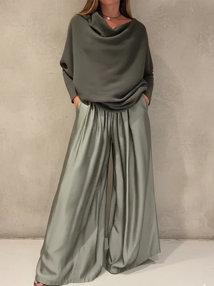 Cavélinea™ Conjunto femenino sofisticado con diseño de hombros descubiertos