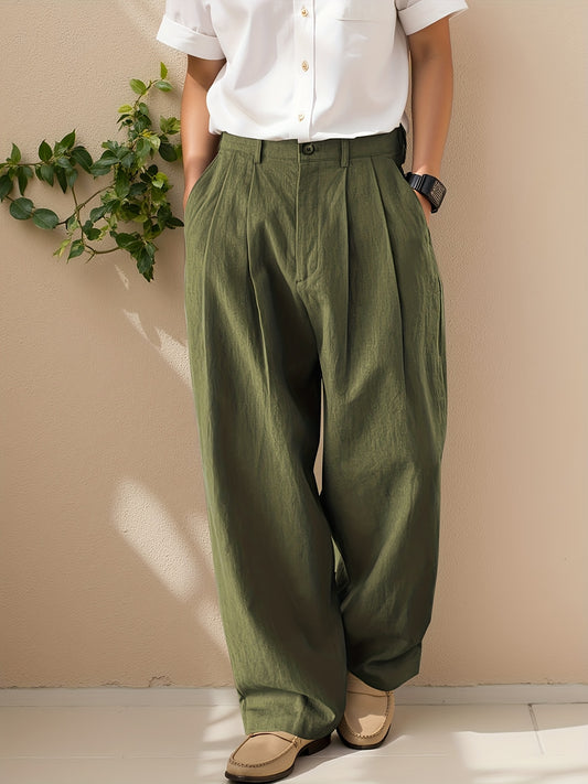 Vruxeth | Pantalón Recto para Hombre con Corte Relajado y Estilo Moderno