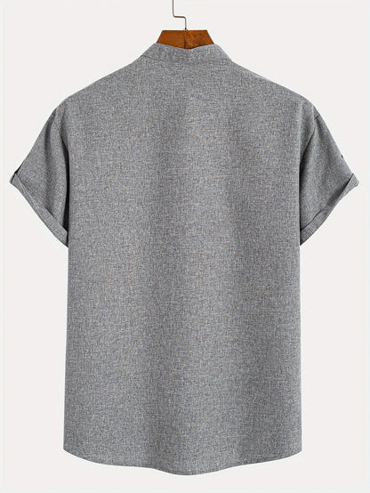 Hayes™ Camisa elegante de manga corta y cuello alto