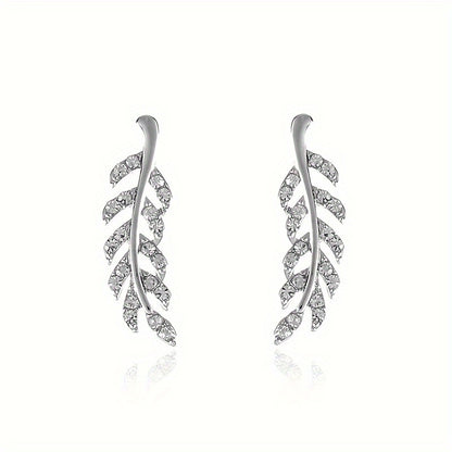 Hensleyra™ Aretes Elegantes de Hoja con Diseño Hueco y Acabado Dorado
