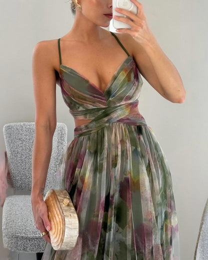 Orelavine™ Maxi Vestido Floral Encantador de Estilo Elegante