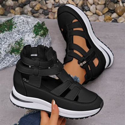 Falira™ Cómodas sandalias ligeras con cuña y cremallera lateral