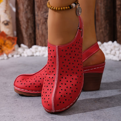 Korae™ Sandalias de Tacón con Correas Ajustables y Diseño Calado