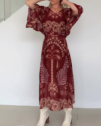 Ilia™ Vestido Maxi de Mezcla de Algodón Transpirable