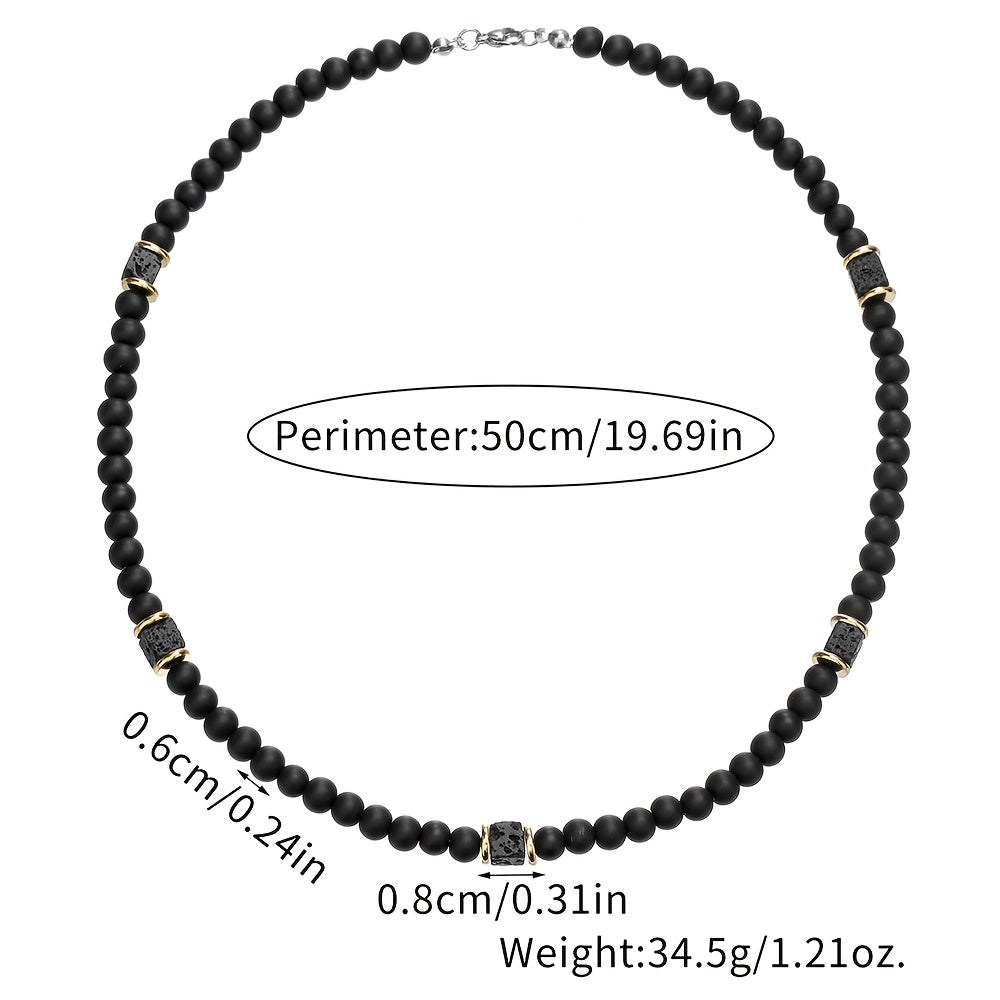 Vaxent™ Collar de Cuentas para Hombre con Estilo Minimalista y Moderno