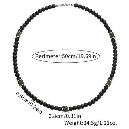 Vaxent™ Collar de Cuentas para Hombre con Estilo Minimalista y Moderno