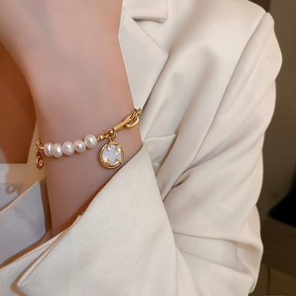 Wrenna™ Pulsera Elegante de Perlas Naturales con Estilo de Lujo