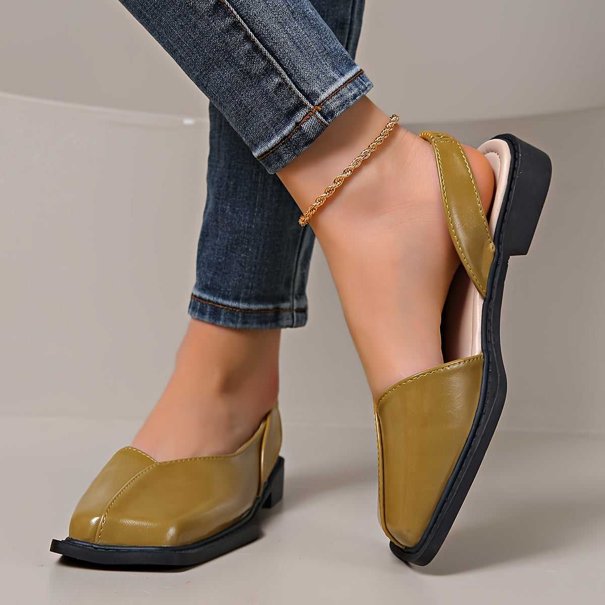 Darya™ Sandalias Elegantes de Tacón Grueso con Punta Cuadrada