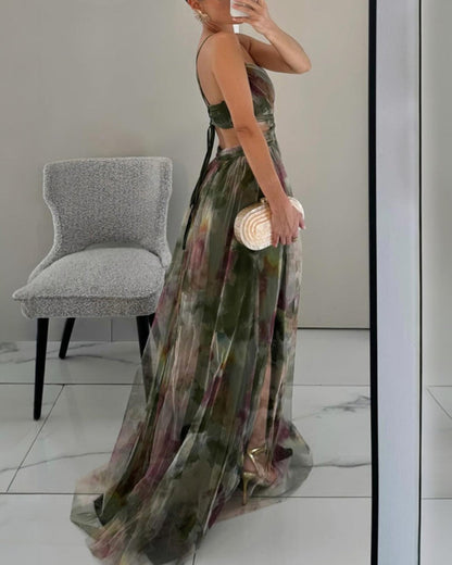 Orelavine™ Maxi Vestido Floral Encantador de Estilo Elegante