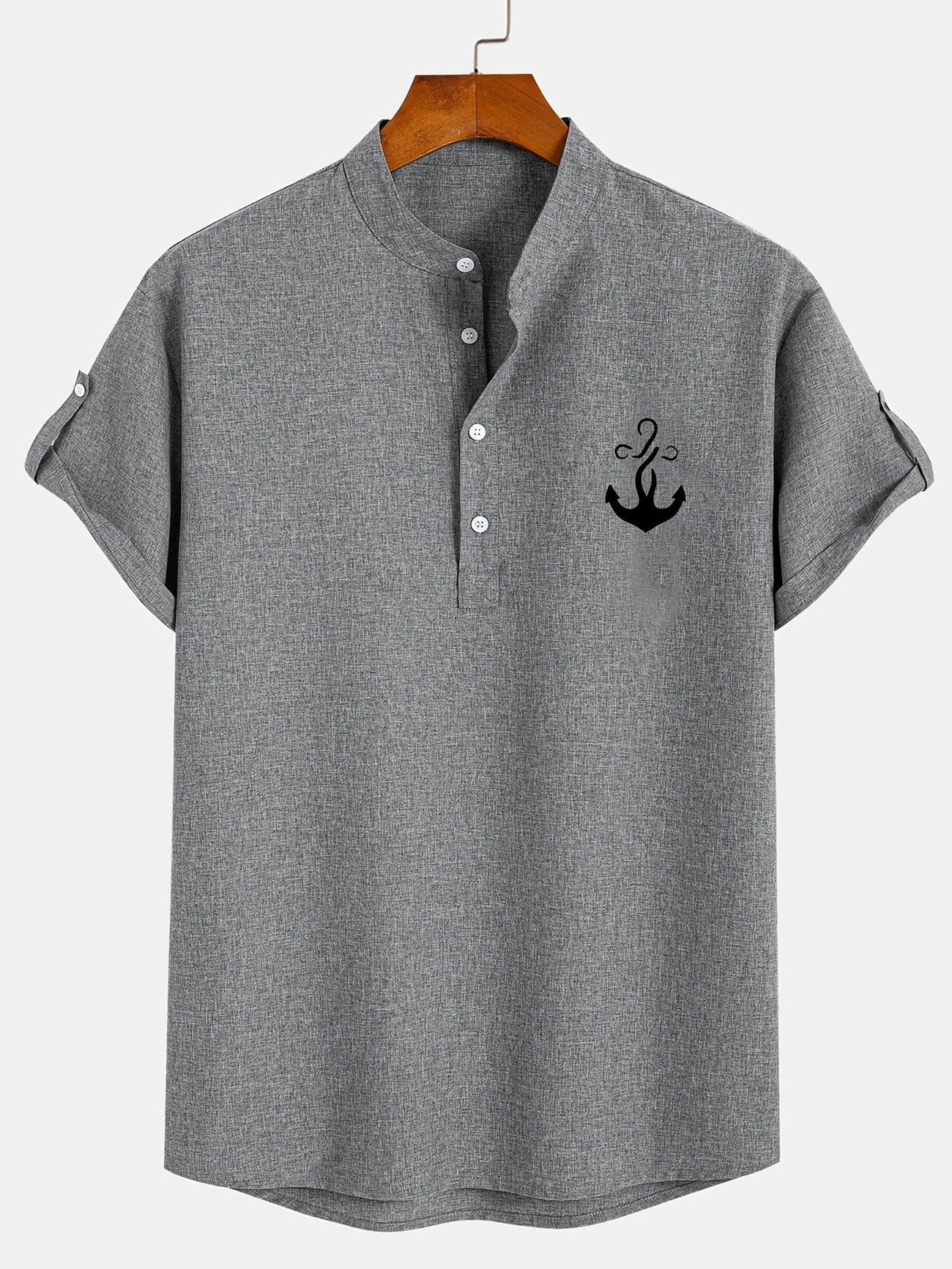 Hayes™ Camisa elegante de manga corta y cuello alto