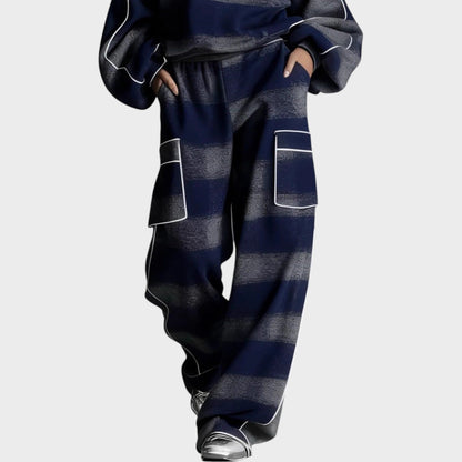 Orlena™ Conjunto de punto moderno con pantalón y suéter femenino