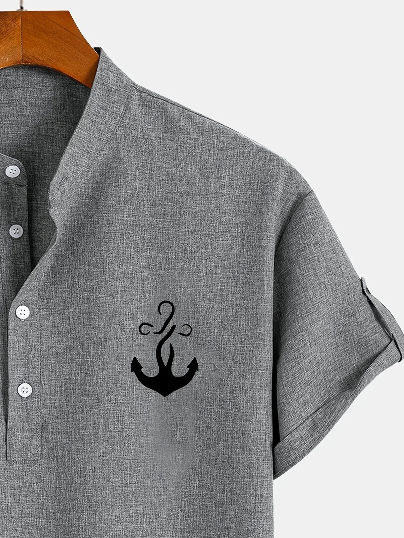 Hayes™ Camisa elegante de manga corta y cuello alto