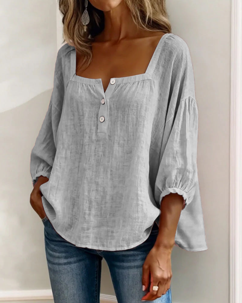 Zella™ Blusa Elegante de Corte Fluido y Estilo Sofisticado