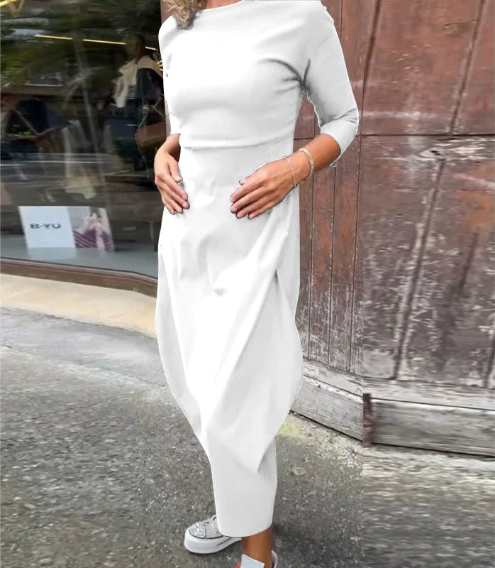 Caelune™ Vestido elegante y sencillo con bolsillos para mujer