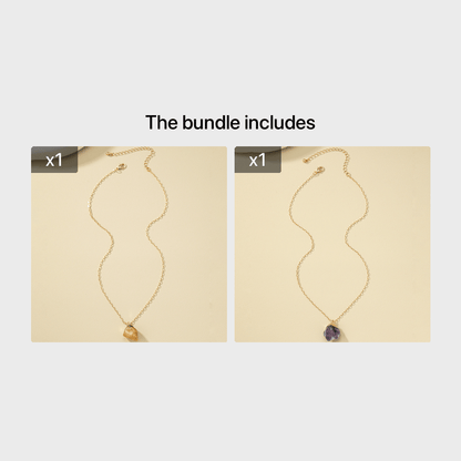 Taria™ Collar Minimalista con Colgante Irregular Bañado en Oro de 14K