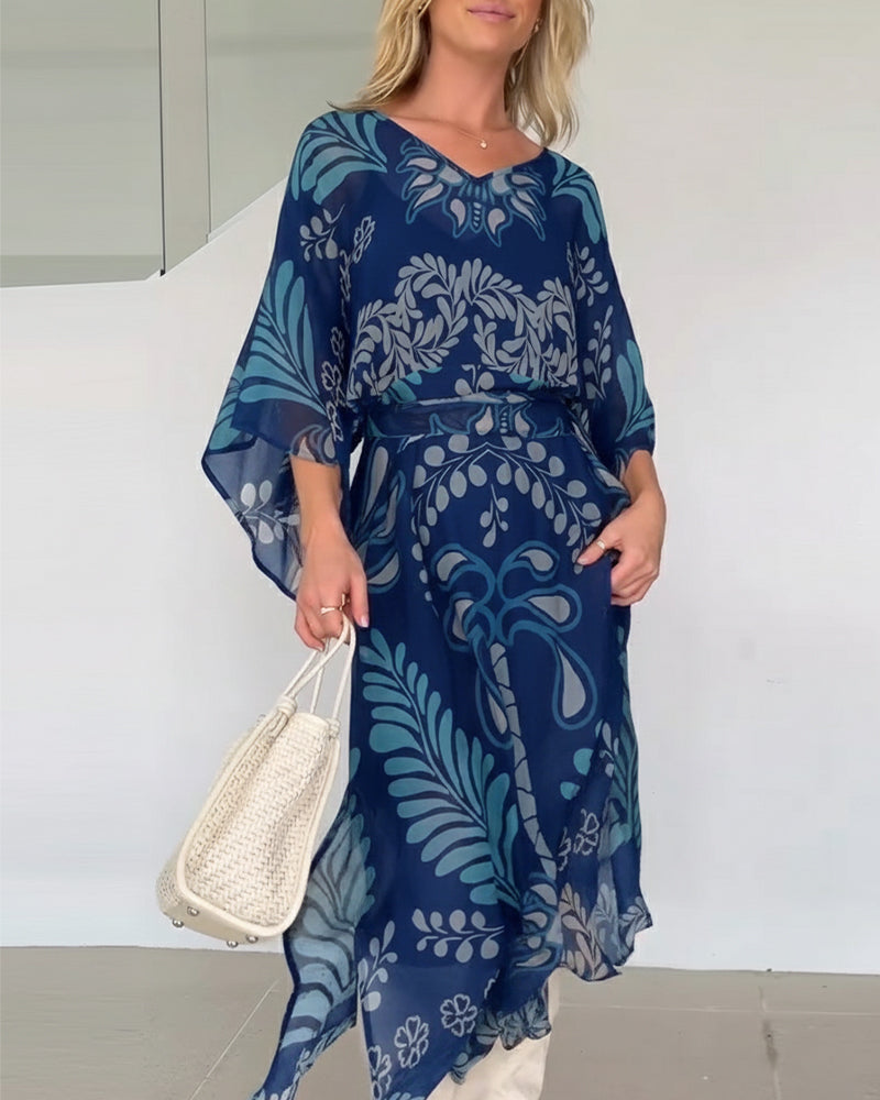 Ilia™ Vestido Maxi de Mezcla de Algodón Transpirable