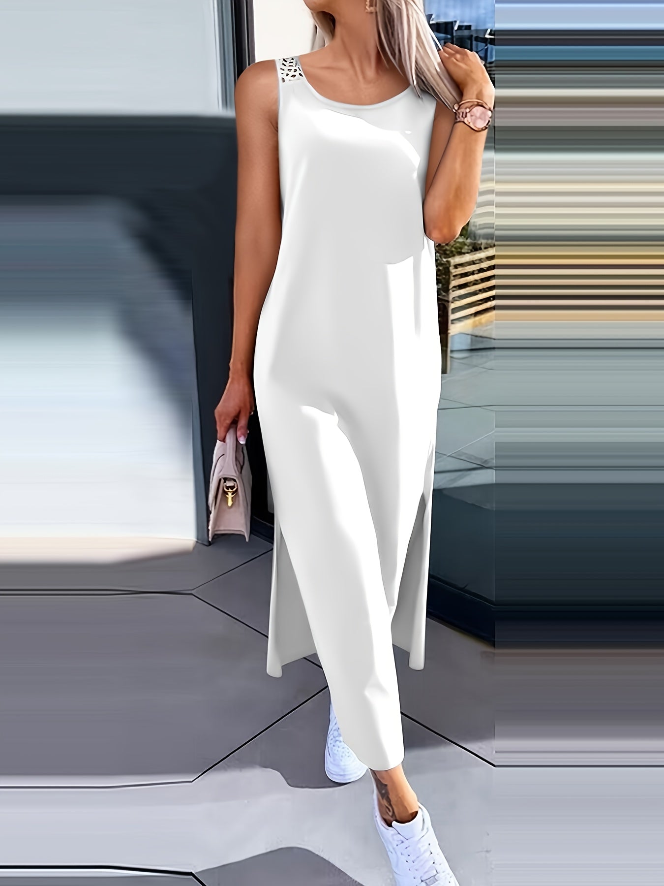 Umaira™ Vestido sin Mangas con Encaje y Espalda Descubierta