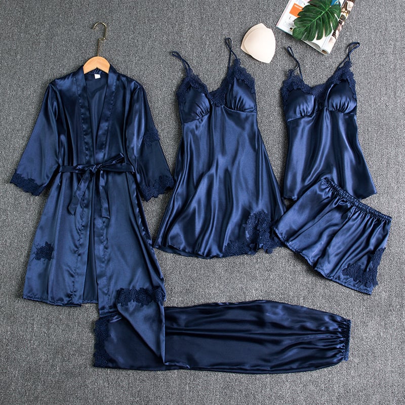 Rosmira™ Set Nocturno Seda Luminosa Cinco Piezas