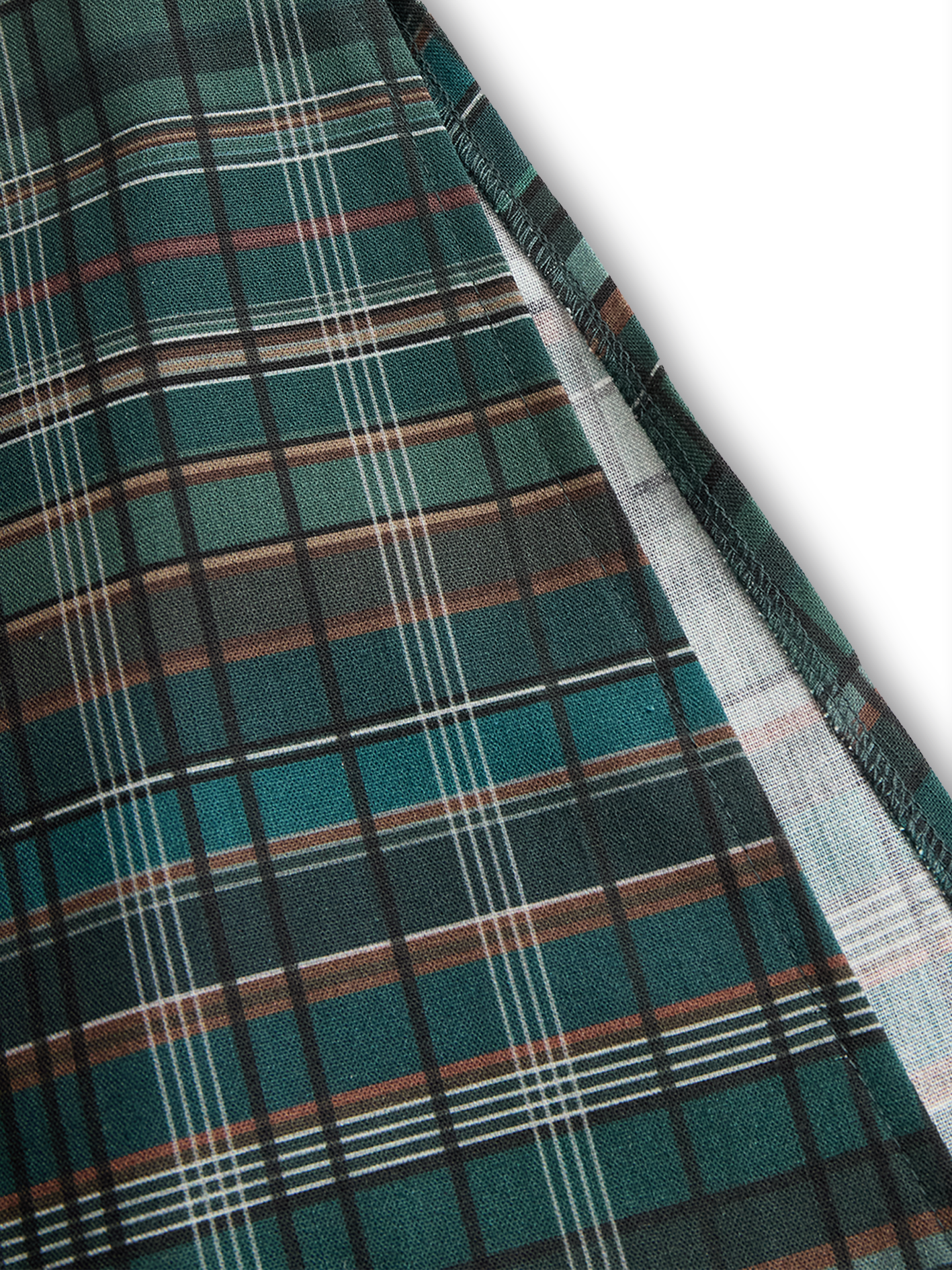 Blayra™ Vestido Maxi de Camisa de Cuadros con Solapa para Mujeres
