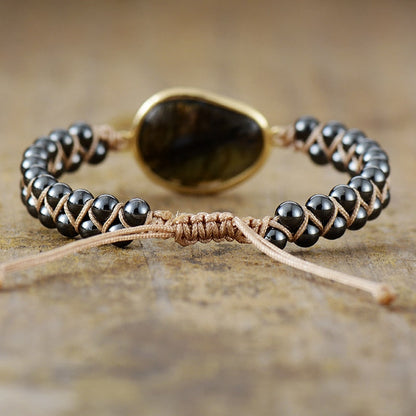Dree™ Pulsera Ojo Celestial con Labradorita y Hematita Energética