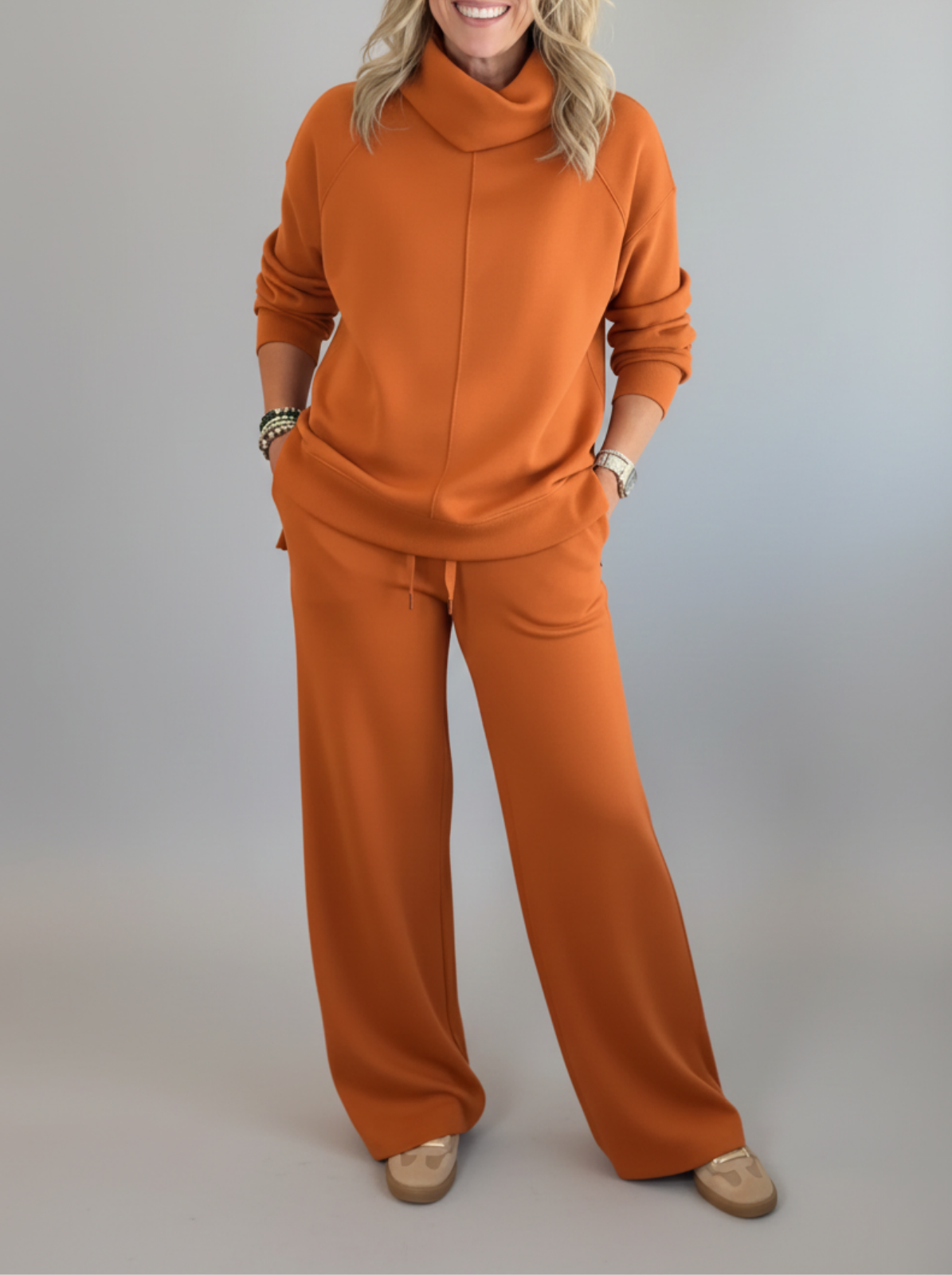 Evrya™ Conjunto Cuello Alto Silueta Suave