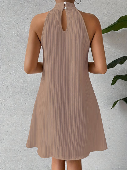 Alora™ Vestido Corto Bohemio de Tirantes con Rayas Verticales