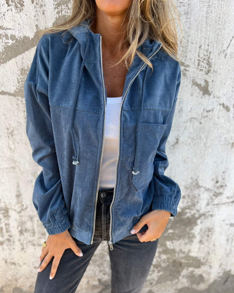 Quorela™ Chaqueta con Capucha y Cremallera de Estilo Casual