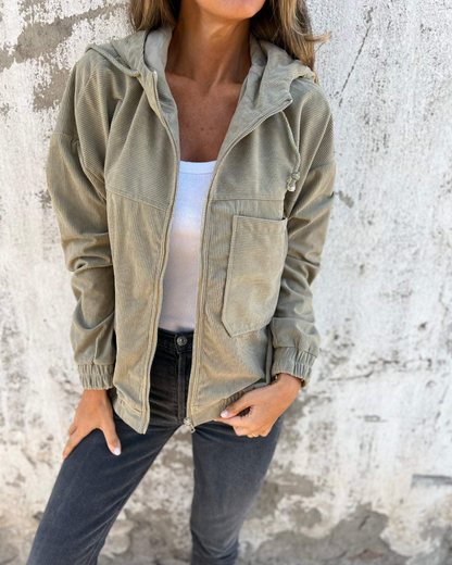 Quorela™ Chaqueta con Capucha y Cremallera de Estilo Casual