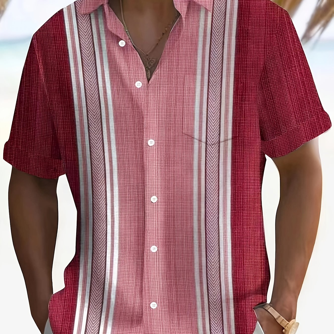 Axton | Camisa de Rayas para Hombre con Estilo Casual y Frescura Veraniega