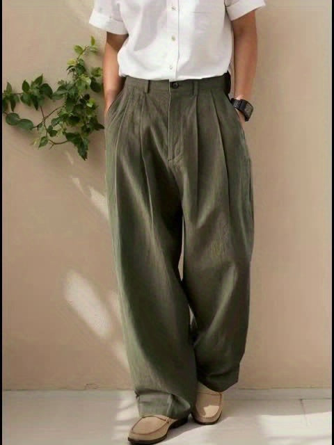 Vruxeth | Pantalón Recto para Hombre con Corte Relajado y Estilo Moderno