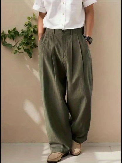 Vruxeth | Pantalón Recto para Hombre con Corte Relajado y Estilo Moderno