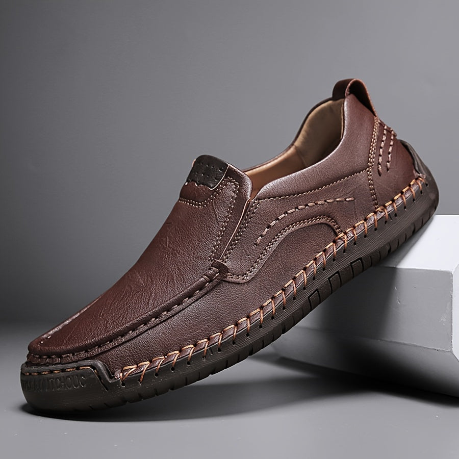Zorvik™ Mocasines Británicos para Hombre con Costuras Artesanales y Suela Antideslizante