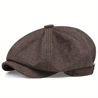 Havron™ Gorra Octagonal de Estilo Británico para Hombre