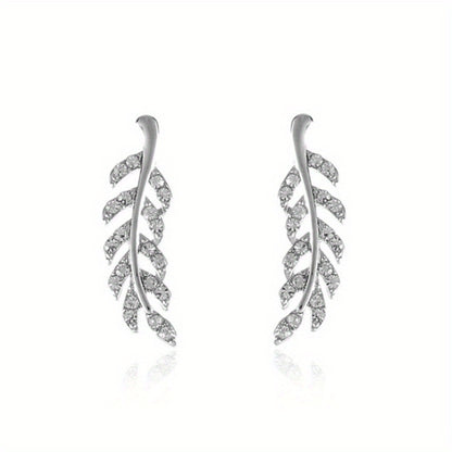Hensleyra™ Aretes Elegantes de Hoja con Diseño Hueco y Acabado Dorado