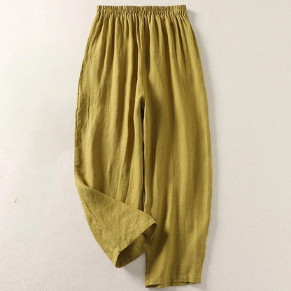 Jorella™ Pantalón fluido de algodón y lino