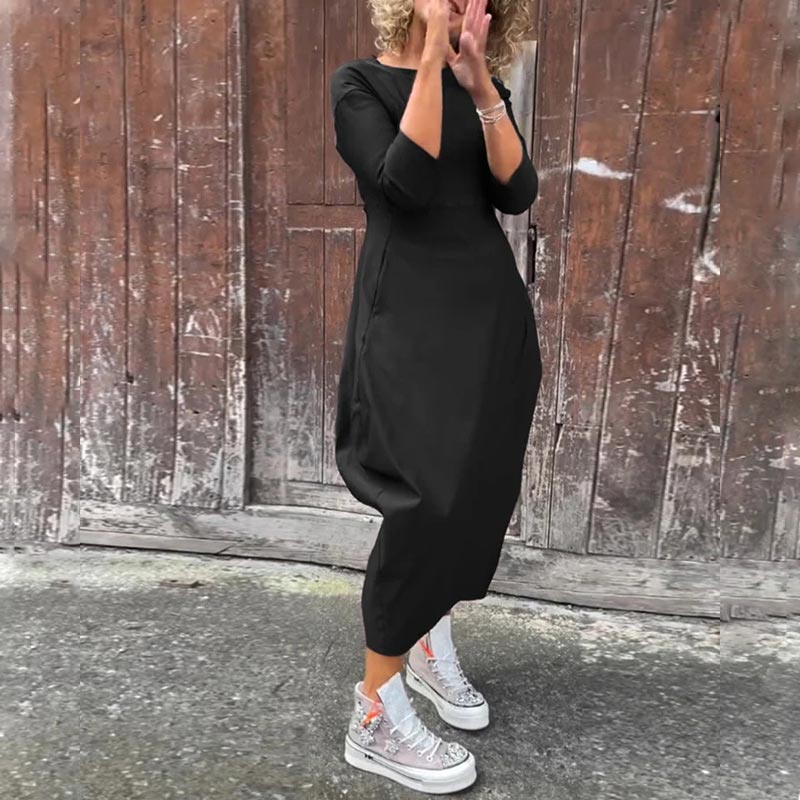 Caelune™ Vestido elegante y sencillo con bolsillos para mujer