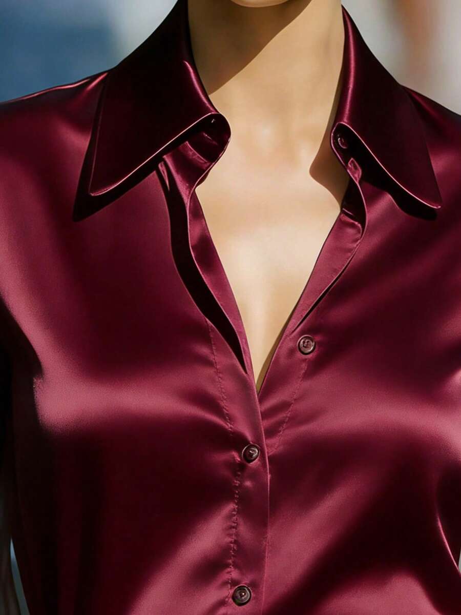 Ellery™ Blusa Elegante con Mangas Transparentes