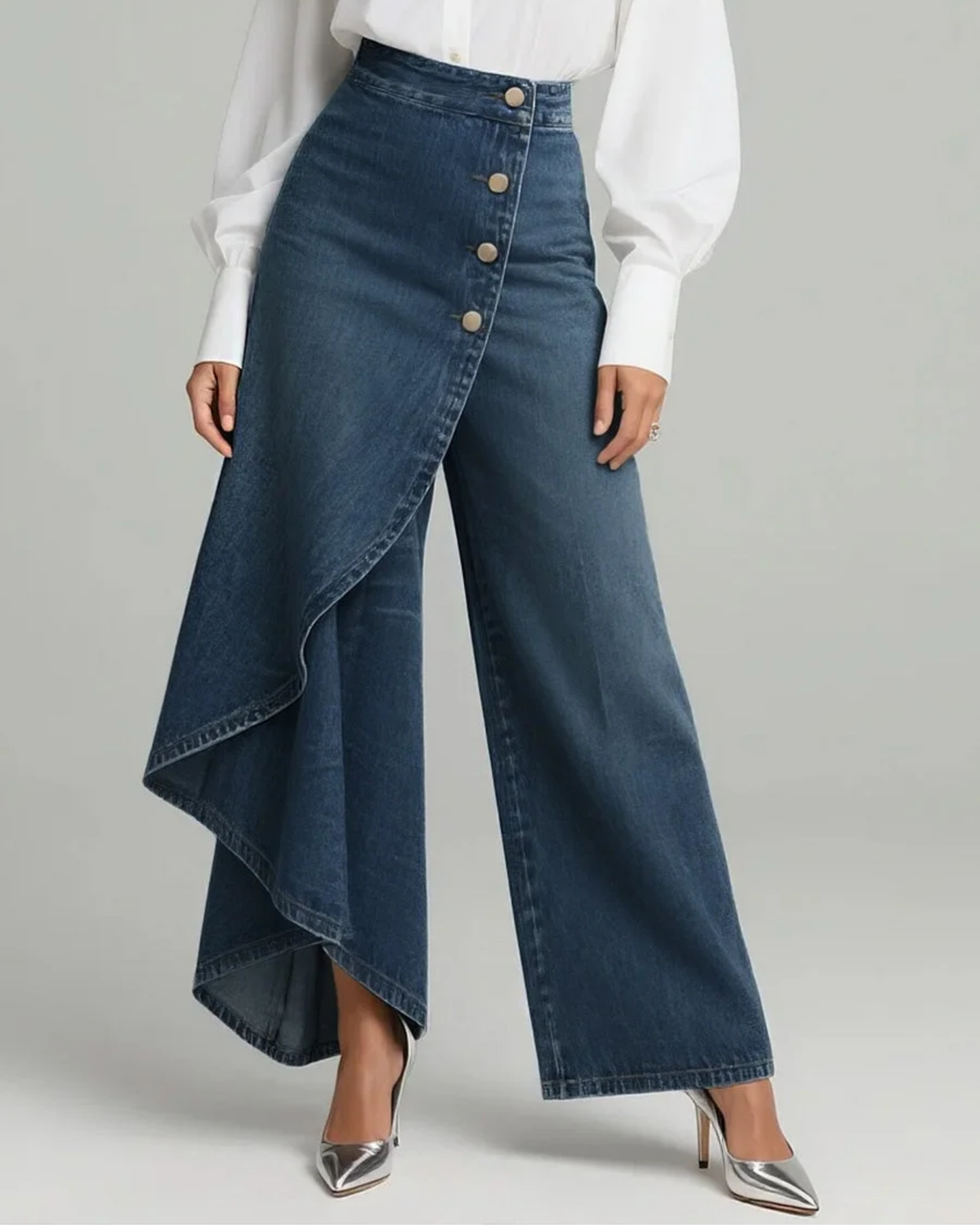 Quenira™ Pantalones de Mezclilla Envolventes con Ajuste Favorecedor
